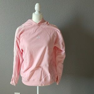 Pink hooded Adidas Sweatshirt